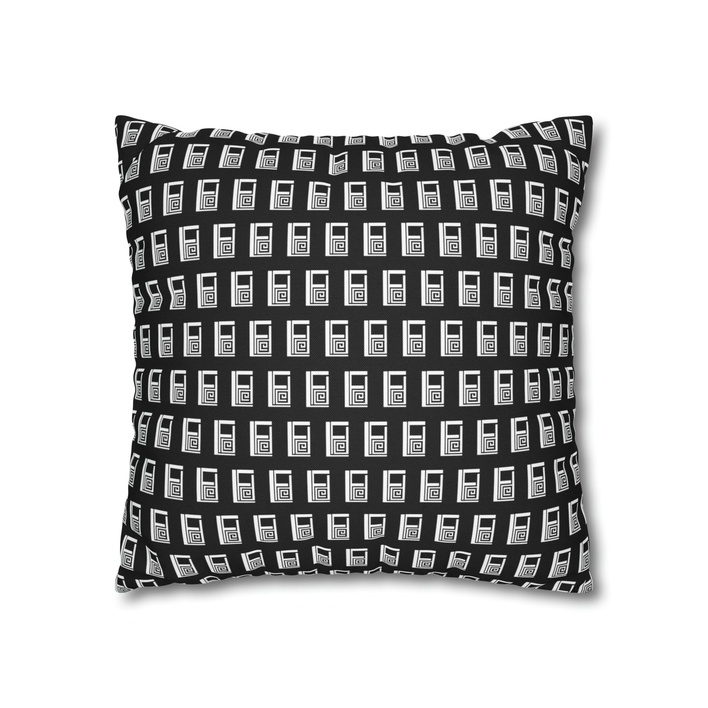 Cushion Pillow Case - No. 000BK - White Logo on Black