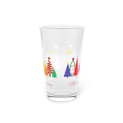 Pint Glass, 16oz - Merry Christmas