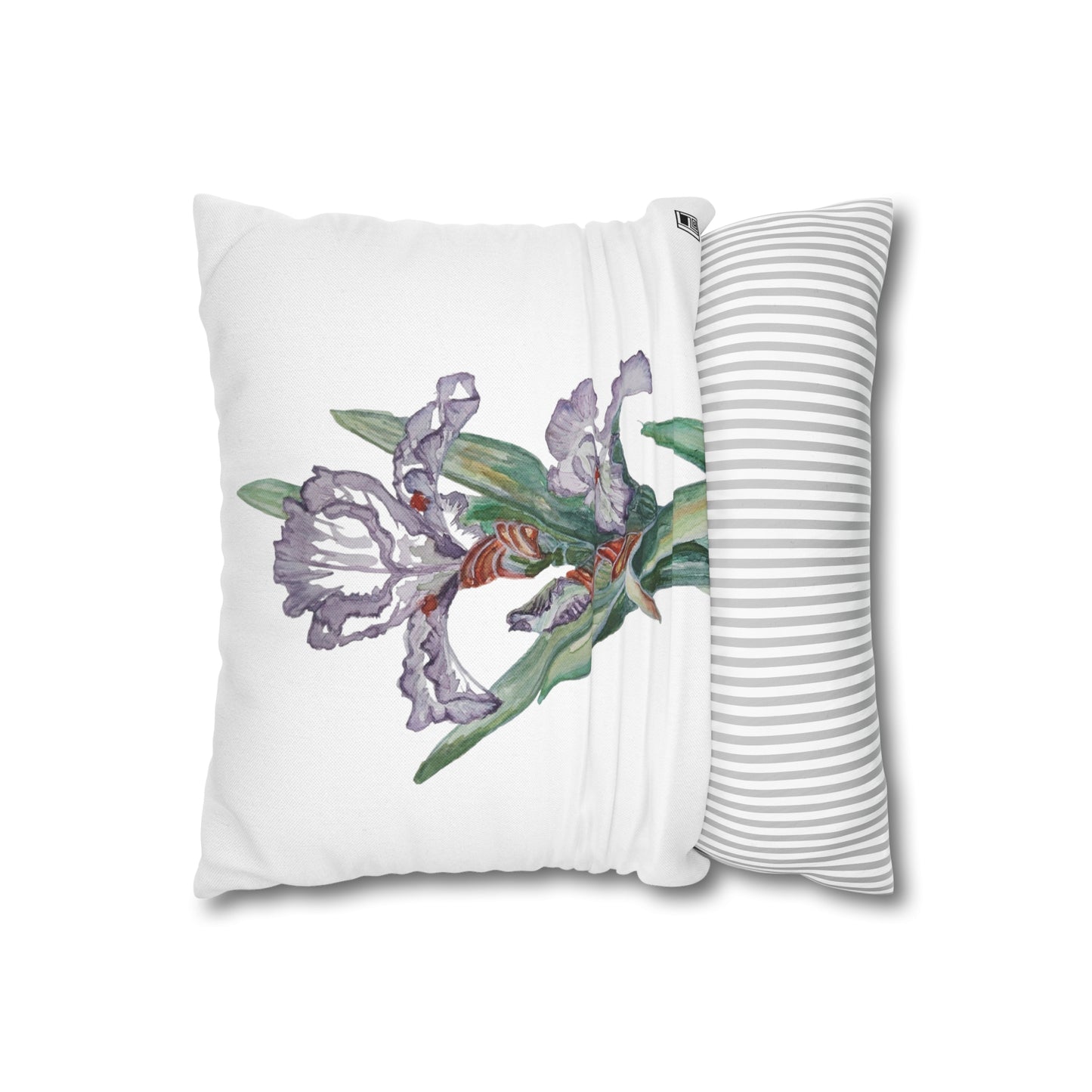 Cushion Pillow Case - No. 272 - Purple Orchid on White