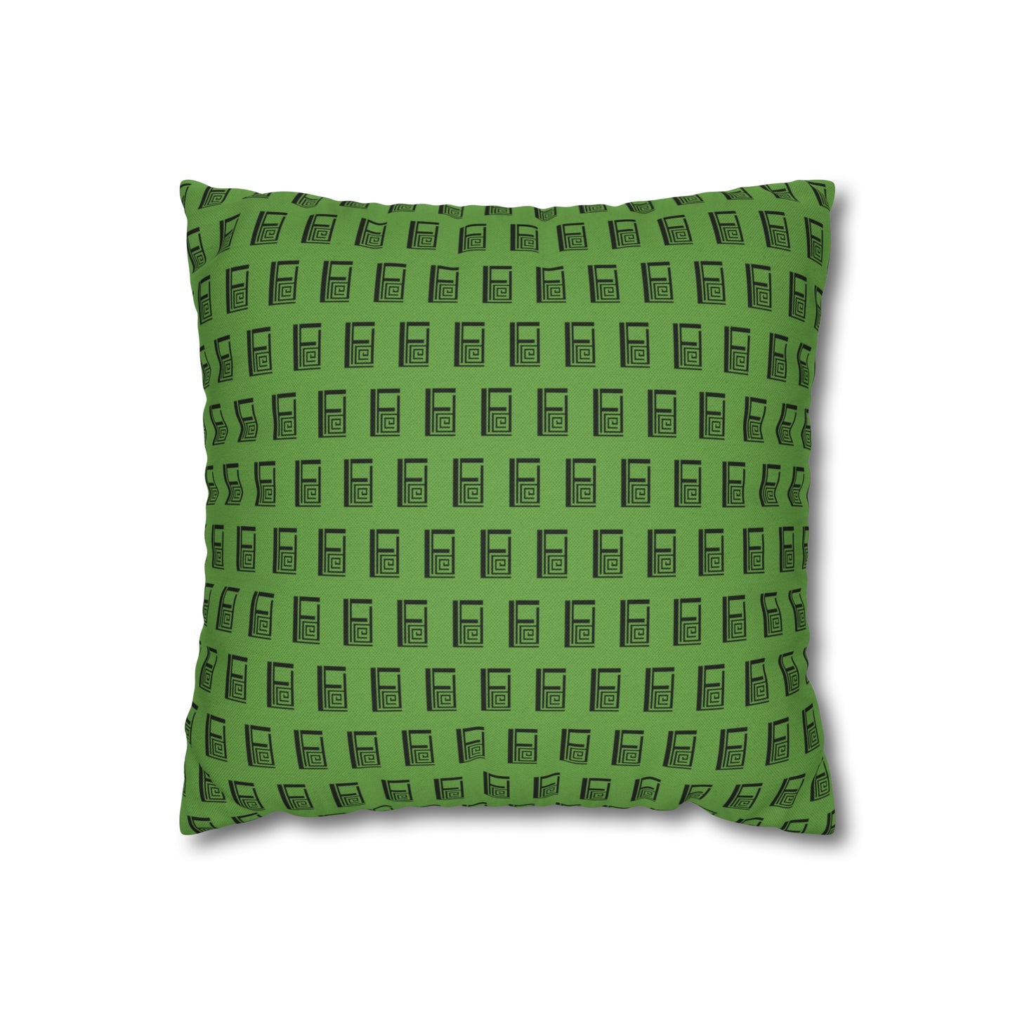 Cushion Pillow Case - No. 000GN - Black Logo on Green