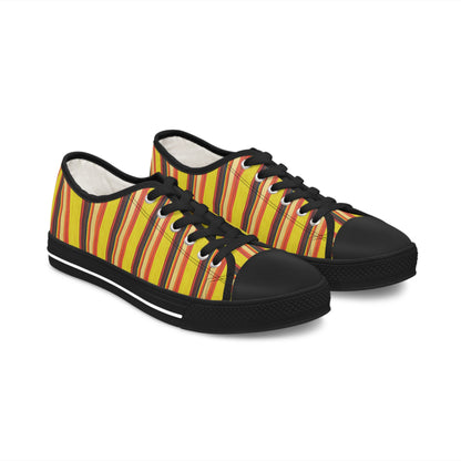 Women's Low Top Sneakers, No. 130 - Sunrise - By Irish Artist Fiona de Lacy
