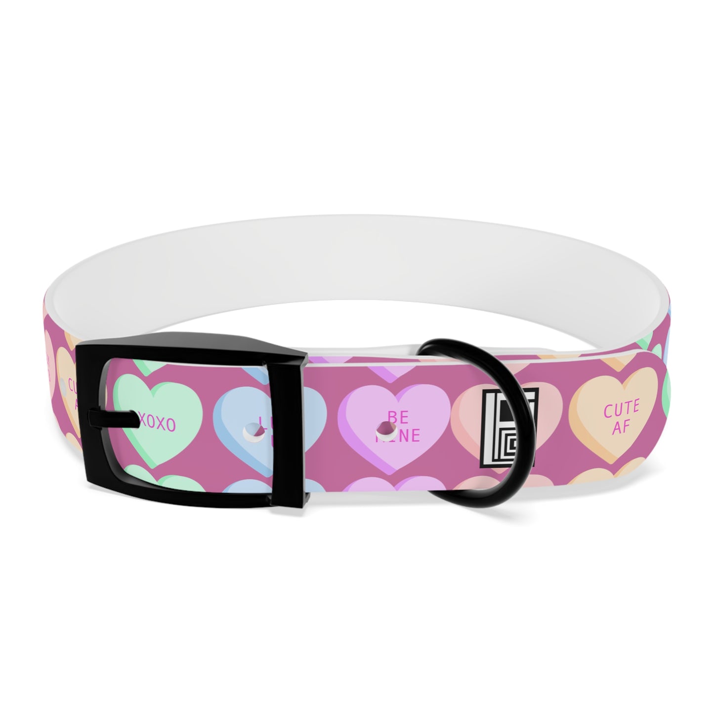 Dog Collar - Pink with Hearts