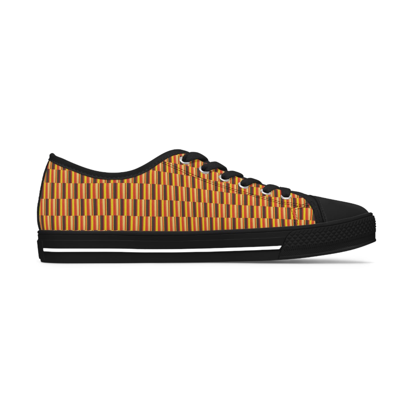 Women's Low Top Sneakers, No. 130 - Sunrise - Pattern - By Irish Artist Fiona de Lacy