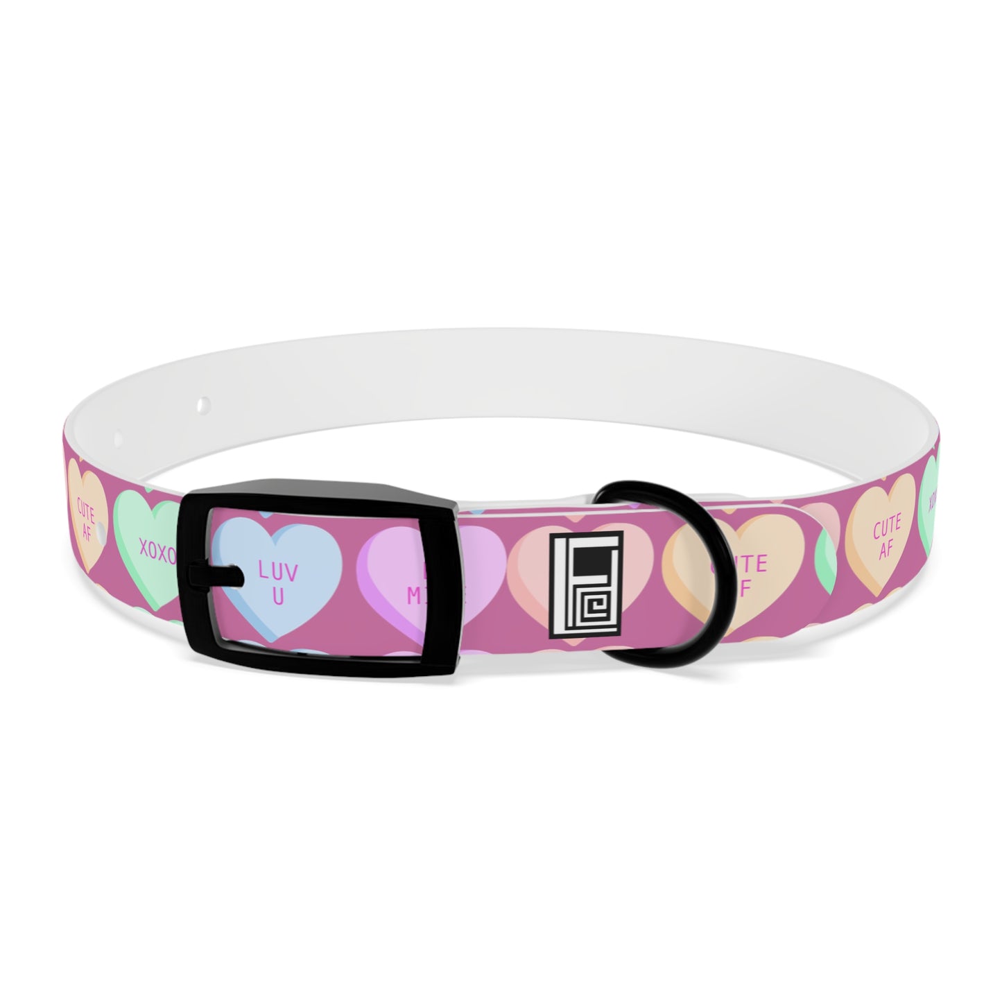 Dog Collar - Pink with Hearts