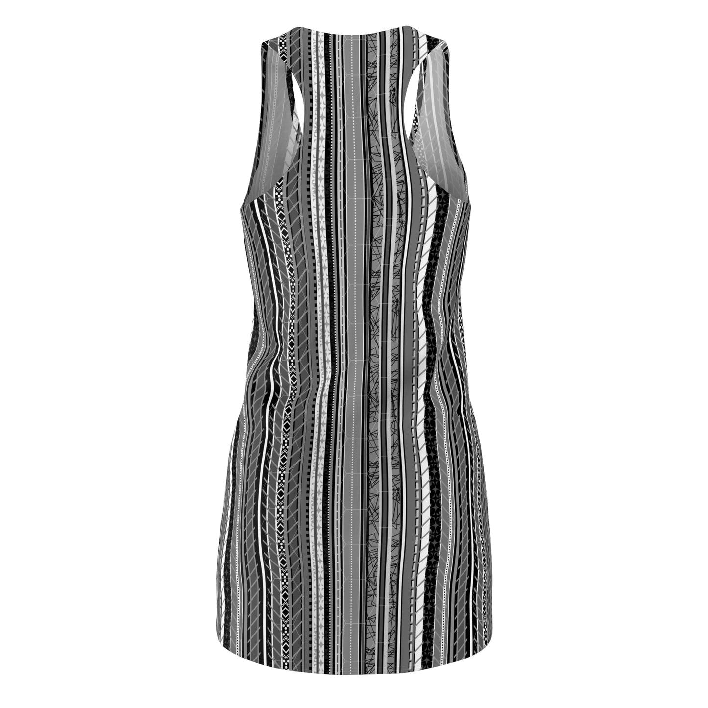 Women's Cut & Sew Racerback Dress - No 252 - 'Monochrome'