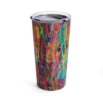 Tumbler 20oz - No.  239 - By Irish Artist Fiona de Lacy - Multicoloured