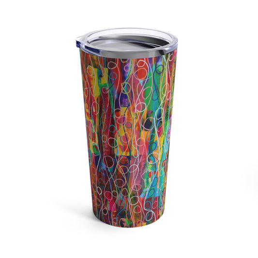 Tumbler 20oz - No.  239 - By Irish Artist Fiona de Lacy - Multicoloured