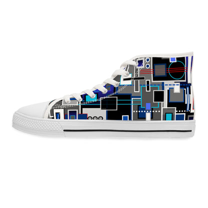 Women's High Top Sneakers - No. 235 - Squared 2 - By Irish Artist Fiona de Lacy