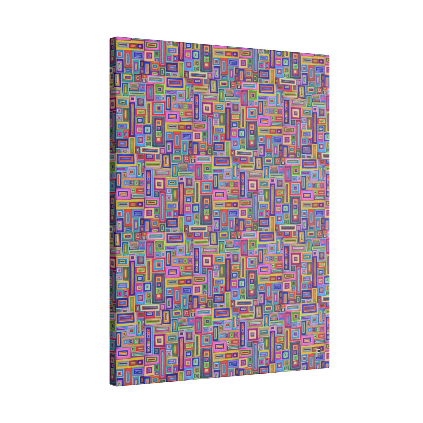 Giclée Canvas Print - No. 264 - Coloured Rectangle Abstract