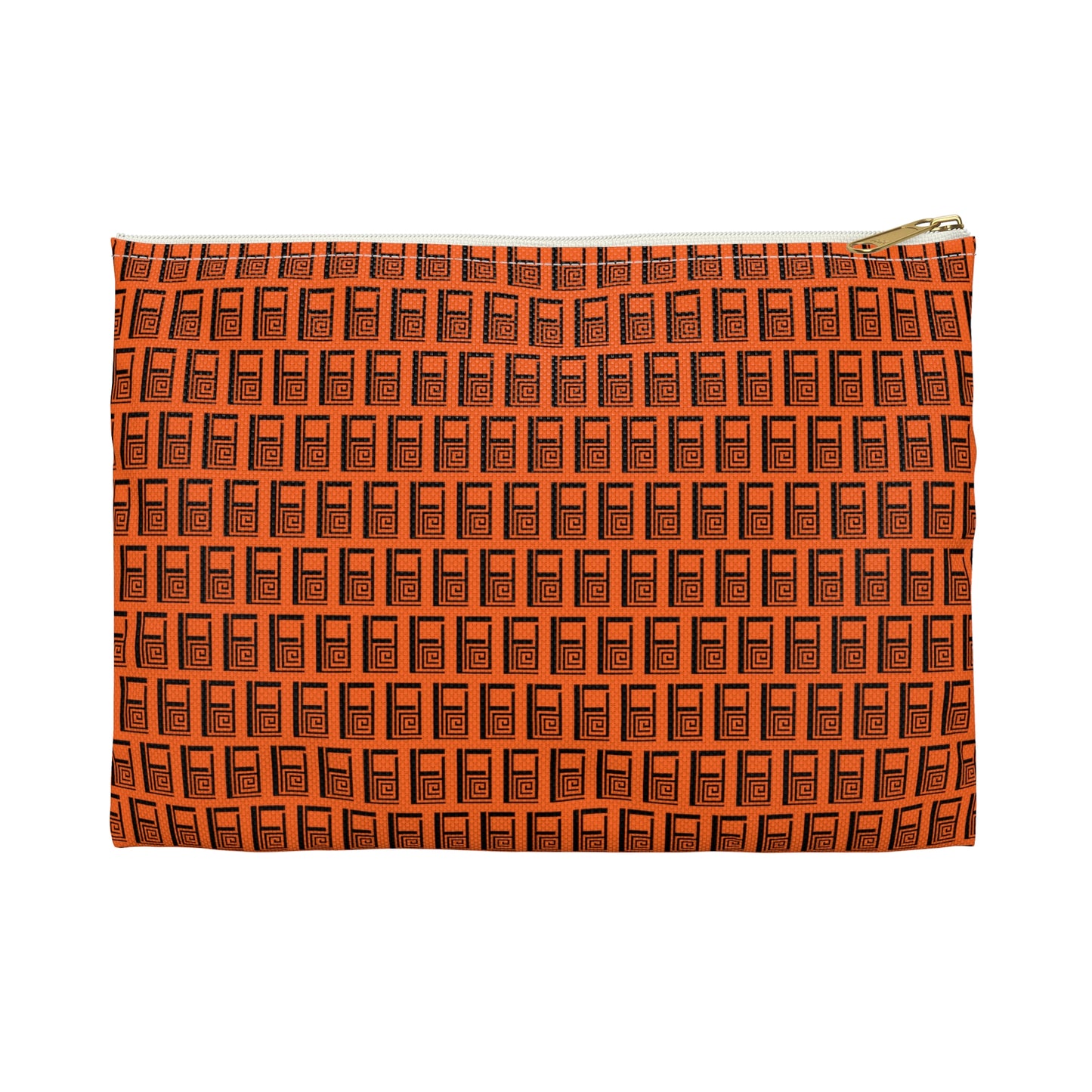 Make Up Bag - No. 000OG - Black Logo on Orange