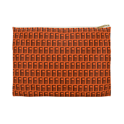 Make Up Bag - No. 000OG - Black Logo on Orange