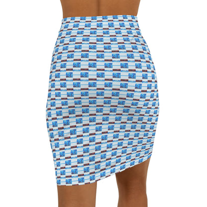 Women's Mini Skirt - No 140 - 'Thin Blue Line'