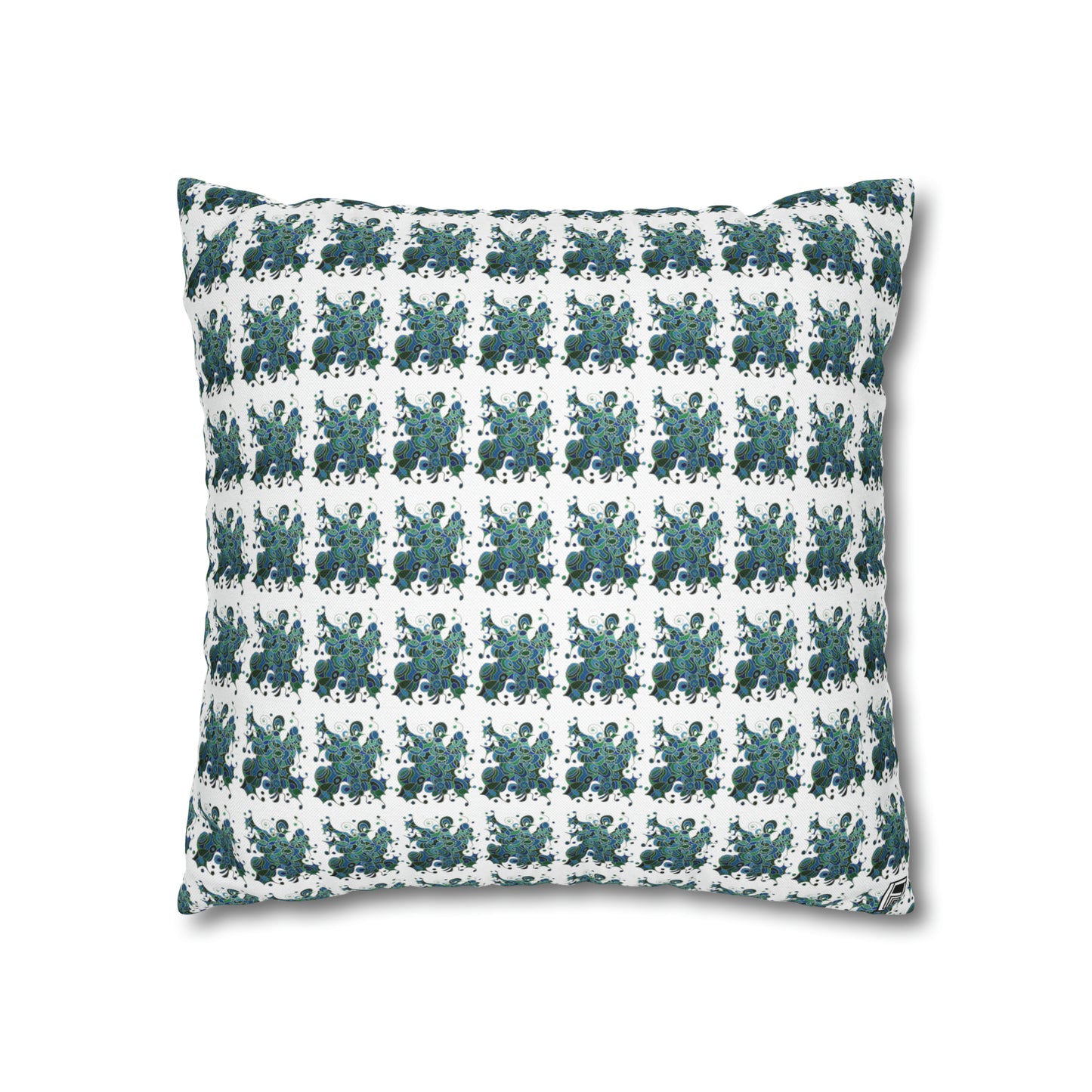 Cushion Pillow Case - No. 146 -  'Bird of Paradise' on White