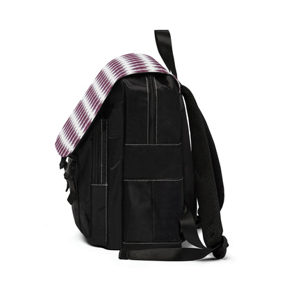 Casual Shoulder Backpack,  No. 269 Pink / Purple Flower -  By Irish Artist Fiona de Lacy