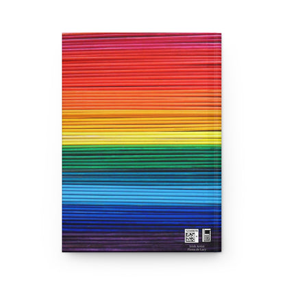 Hardcover Journal Matte (Lined) - No. 305 - Rainbow 'Pride' - By Irish Artist Fiona de Lacy