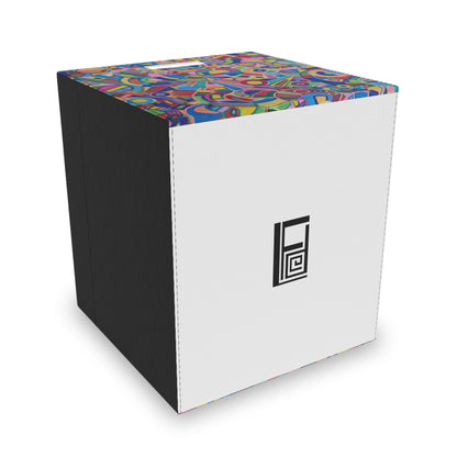 Felt Storage Box - No. 265 - Geometric Multicoloured Circles - By Irish Artist Fiona de Lacy