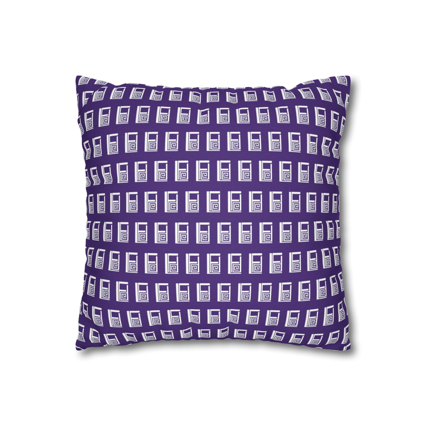 Cushion Pillow Case - No. 000PE - White Logo on Purple