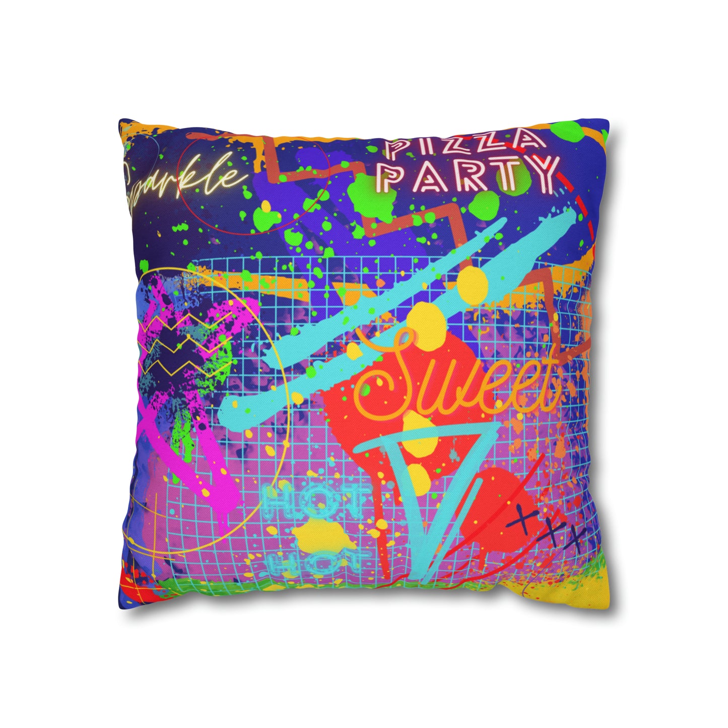 Cushion Pillow Case - No. 232 - 'Pizza Party'