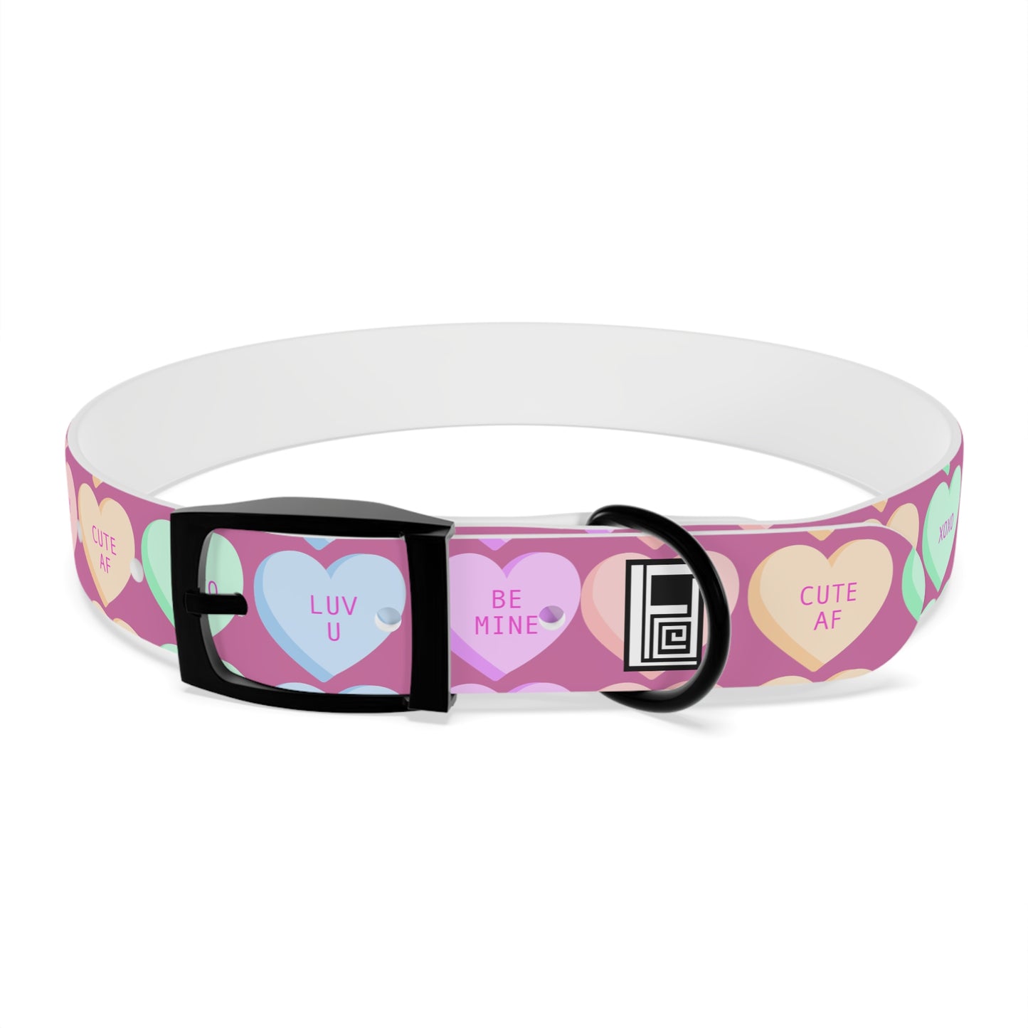 Dog Collar - Pink with Hearts