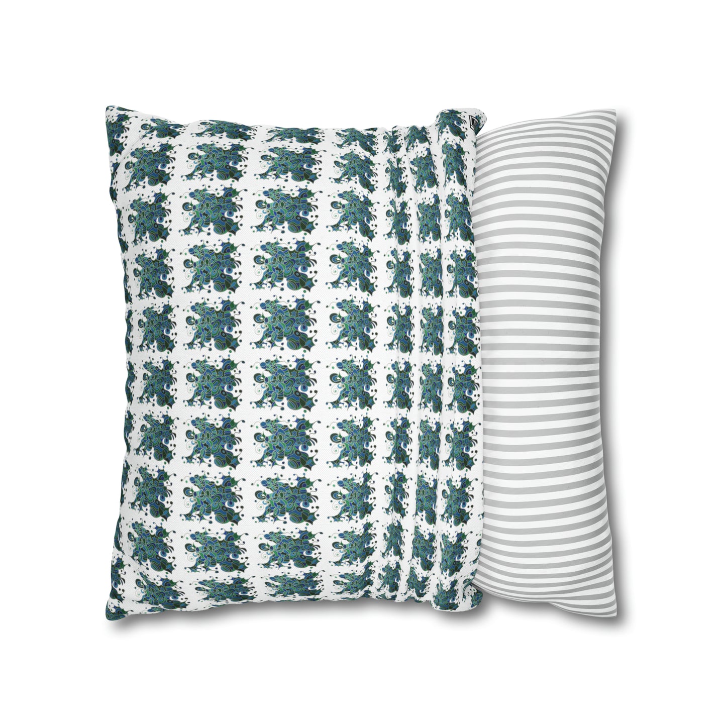 Cushion Pillow Case - No. 146 -  'Bird of Paradise' on White