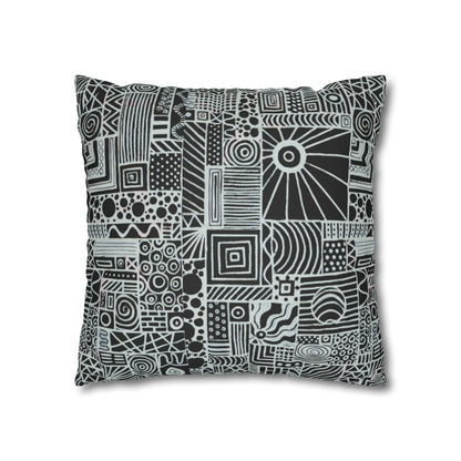 Cushion Pillow Case - No. 252 - White on Black