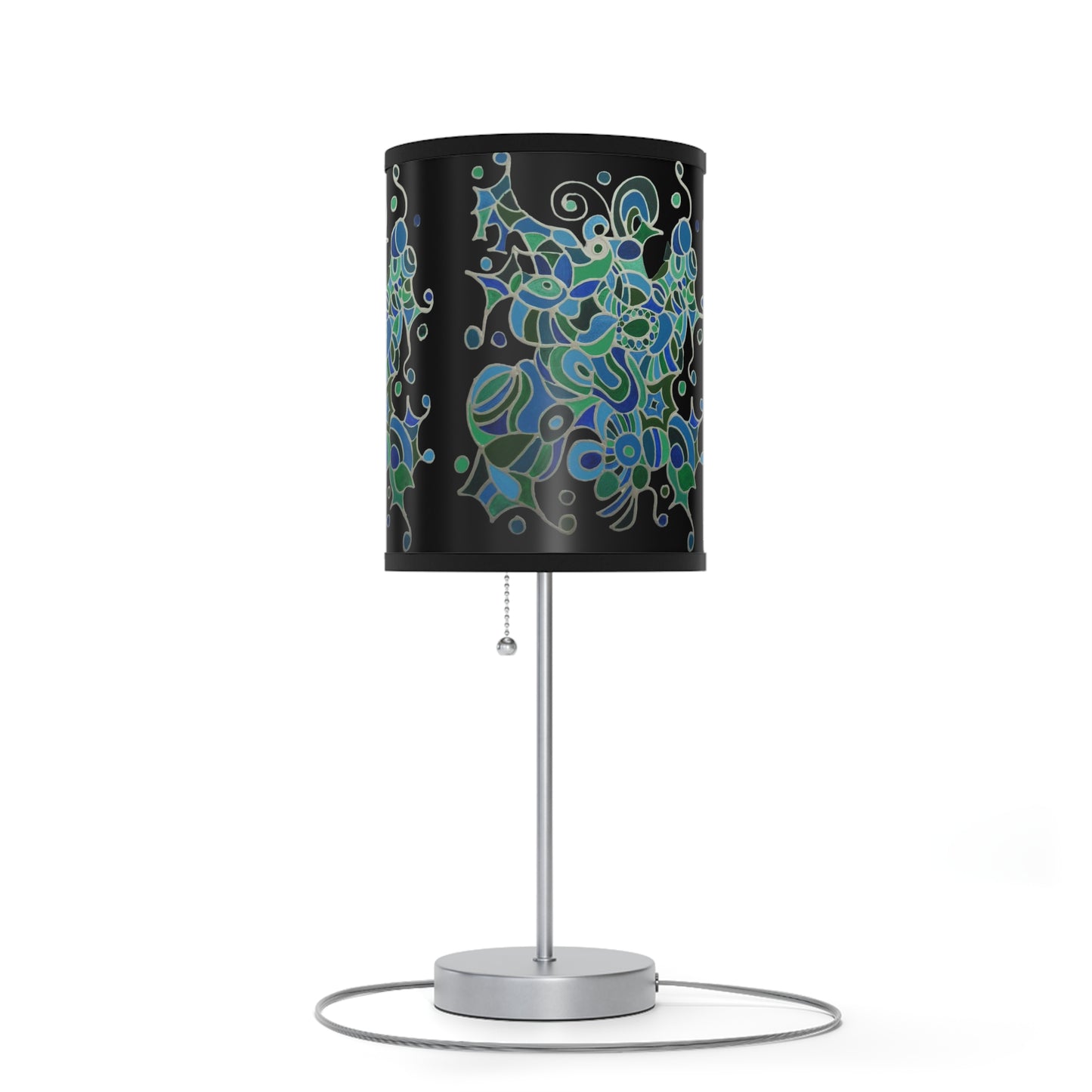 Lamp on a Stand, US|CA plug - No. 146 - 'Bird of Paradise' on Black