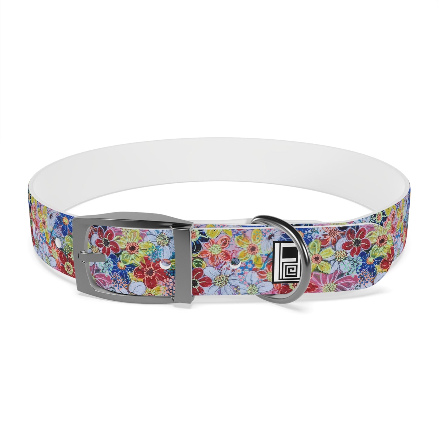 Dog Collar - No. 241 - Flowers on Pink