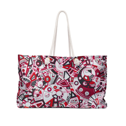 Weekender Bag / Beach Bag / Overnight Bag - No. 276 - 'Interlocked'