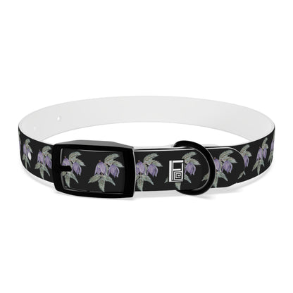 Dog Collar - No. 270 B- Purple Drop Flowers