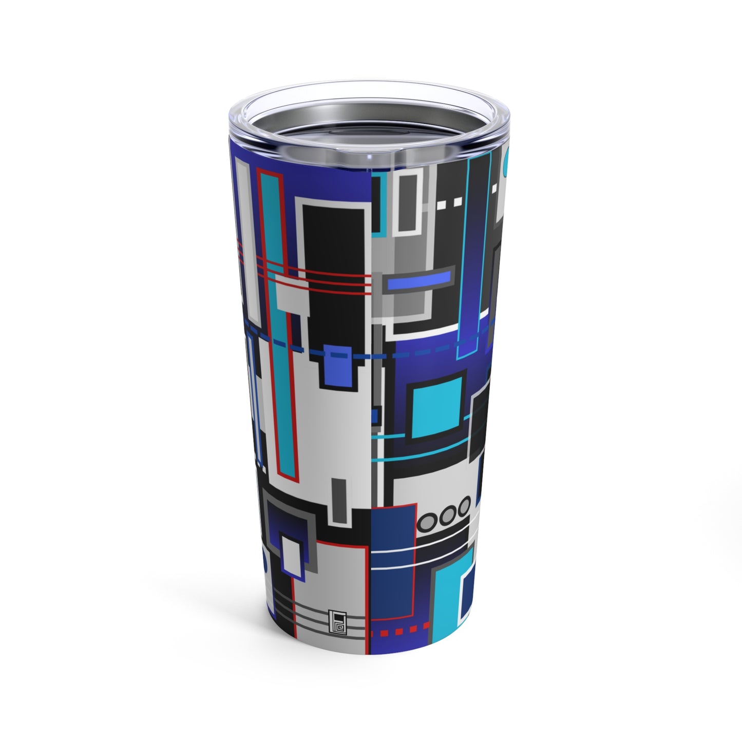 Tumbler 20oz - No.  235 A - 'Squared 2' - By Irish Artist Fiona de Lacy