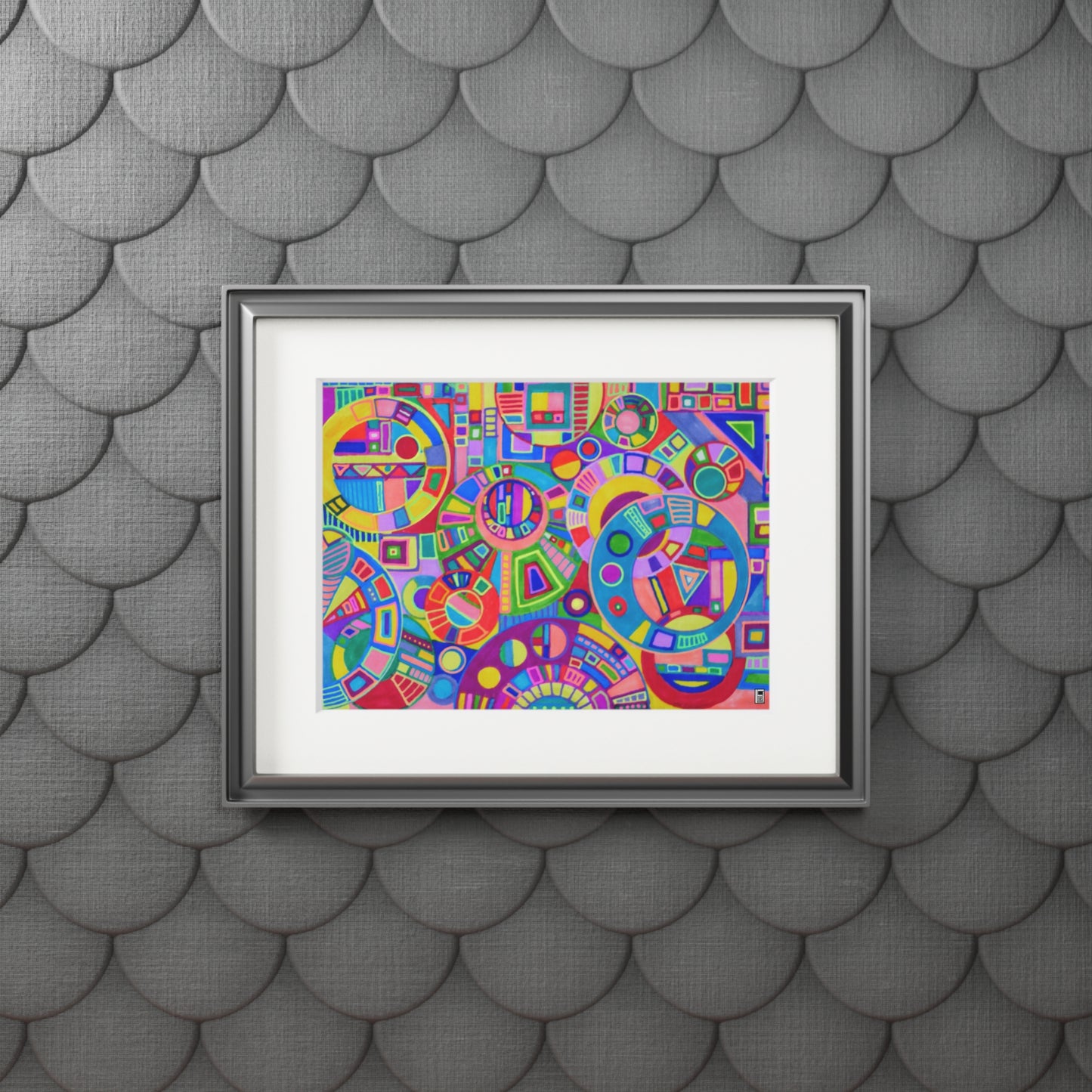 Fine Art Print (Cardboard Frame) No. 261 - Multicoloured Abstract