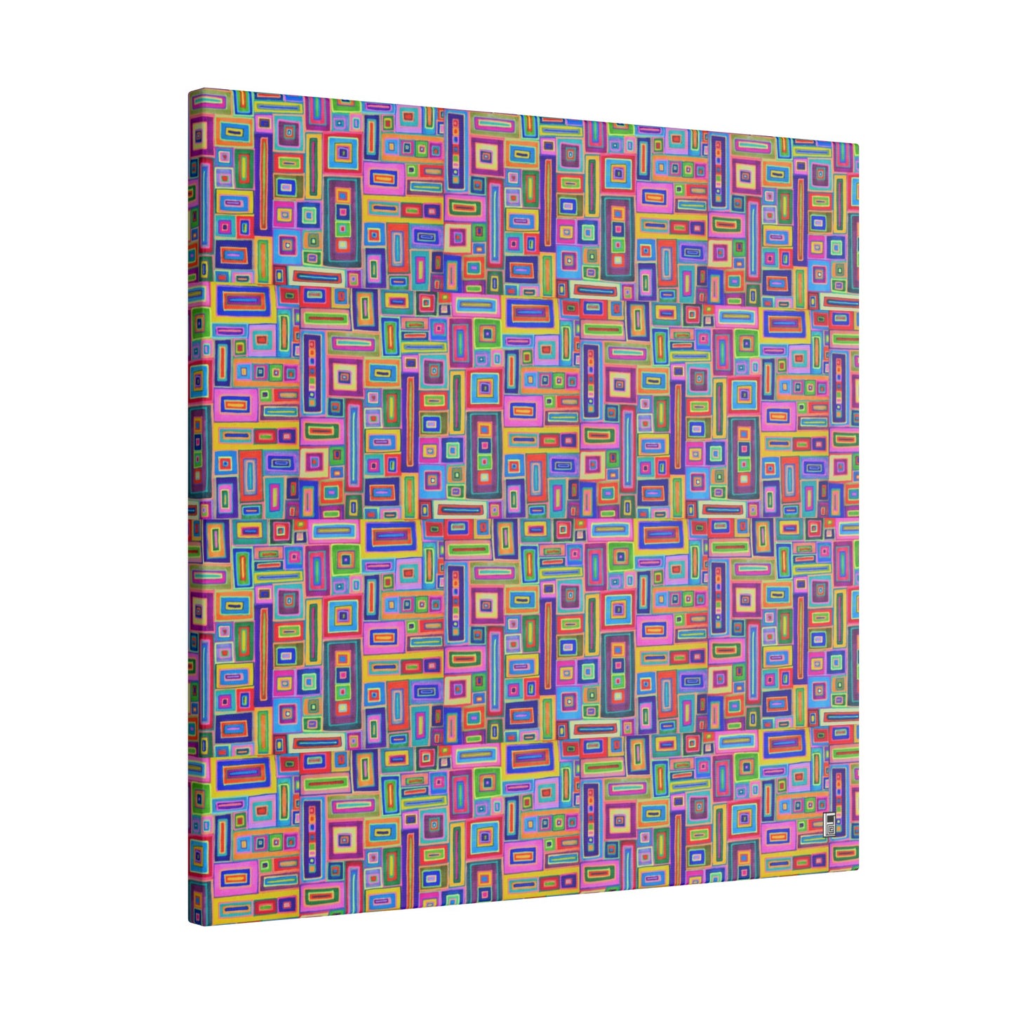 Giclée Canvas Print - No. 264 - Coloured Rectangle Abstract