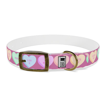 Dog Collar - Pink with Hearts