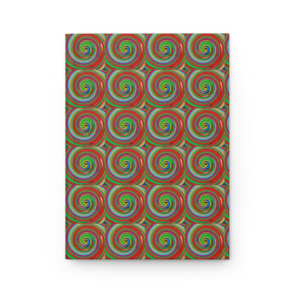 Hardcover Journal Matte (Lined) - No. 303 - Swirl, Yellow & Orange - By Irish Artist Fiona de Lacy