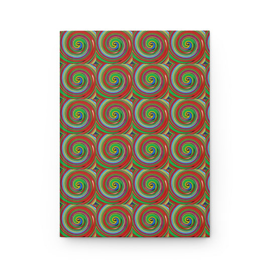 Hardcover Journal Matte (Lined) - No. 303 - Swirl, Yellow & Orange - By Irish Artist Fiona de Lacy