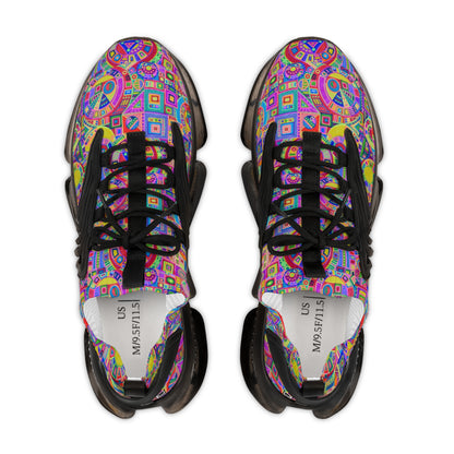 Men's Mesh Sneakers - No. 260 - Multicoloured abstract