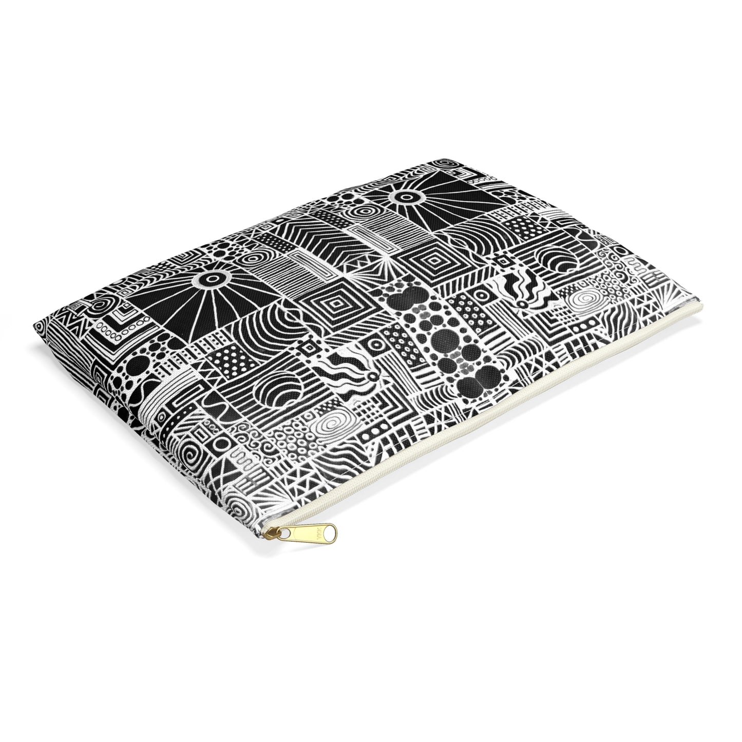Make Up Bag - No. 252 - White on Black
