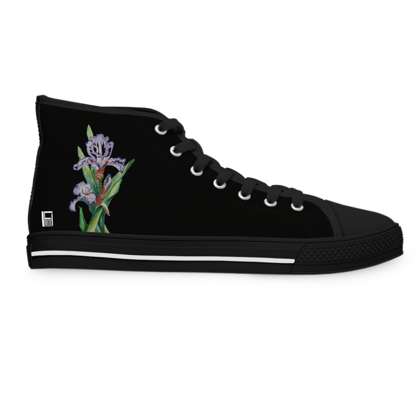 Women's High Top Sneakers - No. 272 - Purple Orchid - By Irish Artist Fiona de Lacy