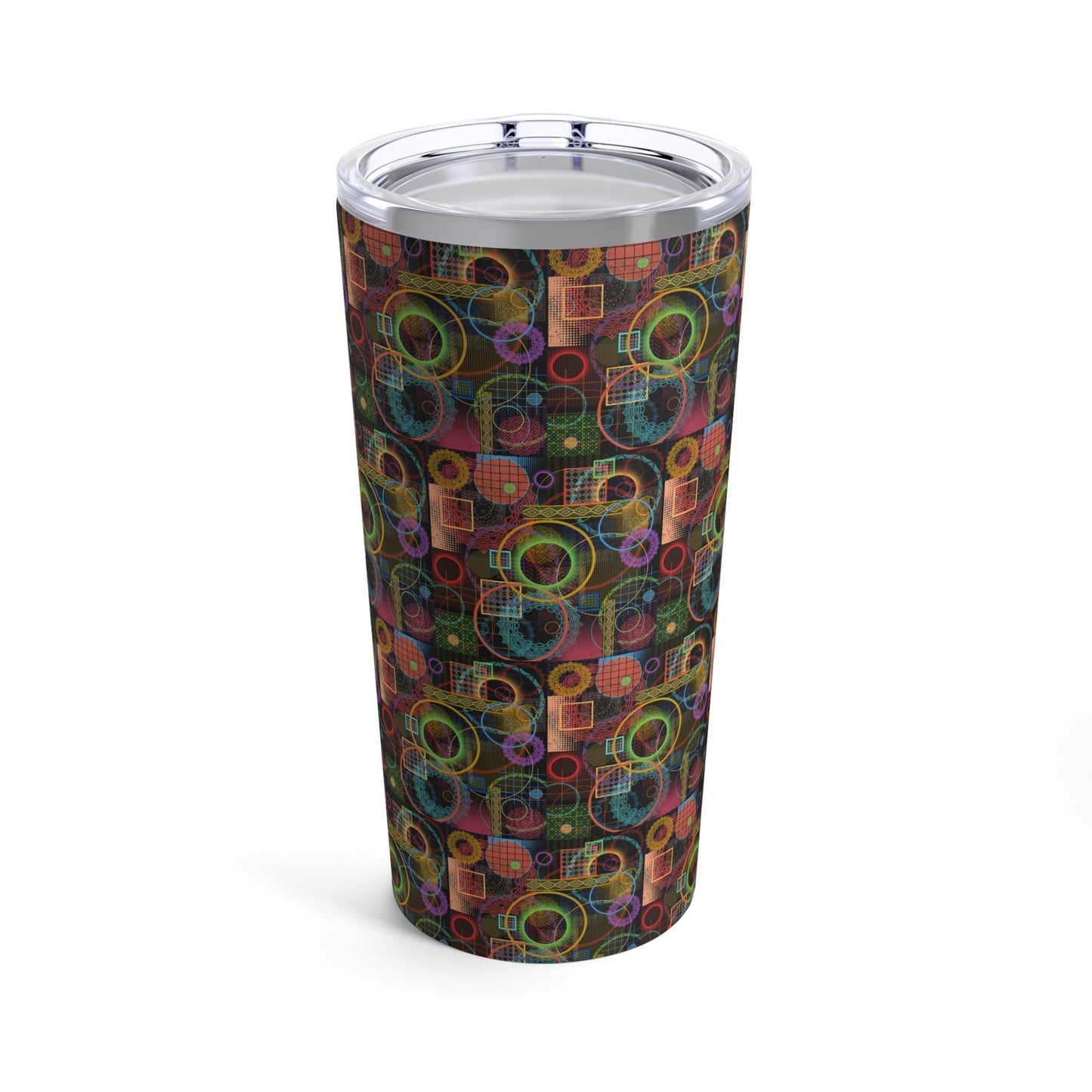 Tumbler 20oz - No.  299 Multicoloured Abstract - By Irish Artist Fiona de Lacy