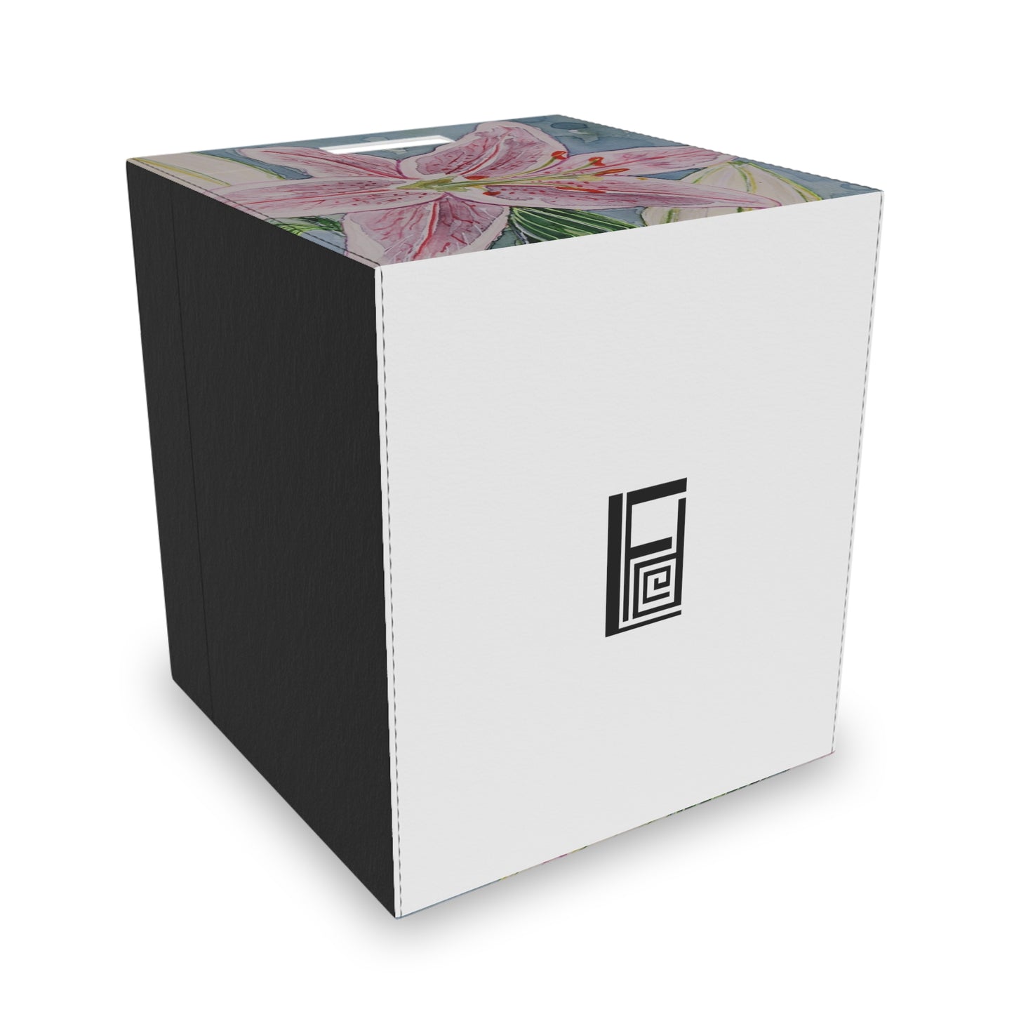 Felt Storage Box - No. 271 - Pink Lily - By Irish Artist Fiona de Lacy