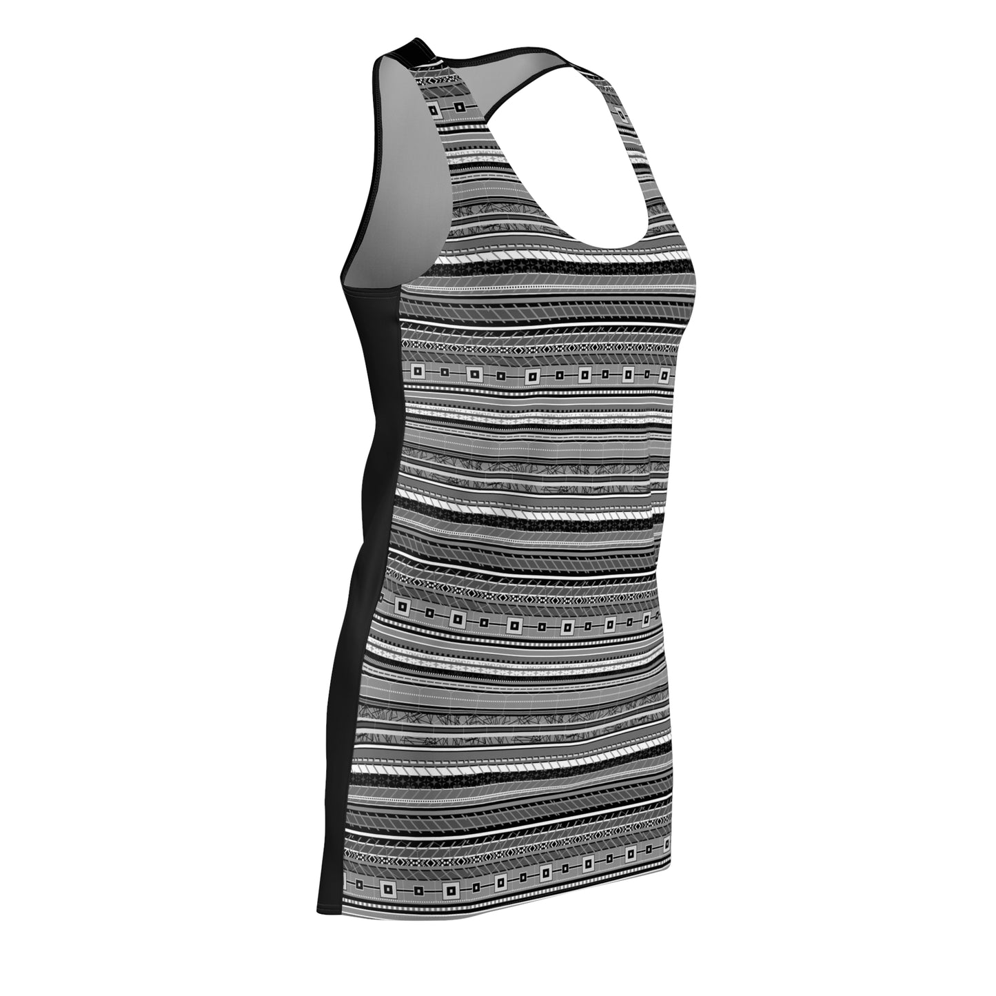 Women's Cut & Sew Racerback Dress - No. 252 A - 'Monochrome'