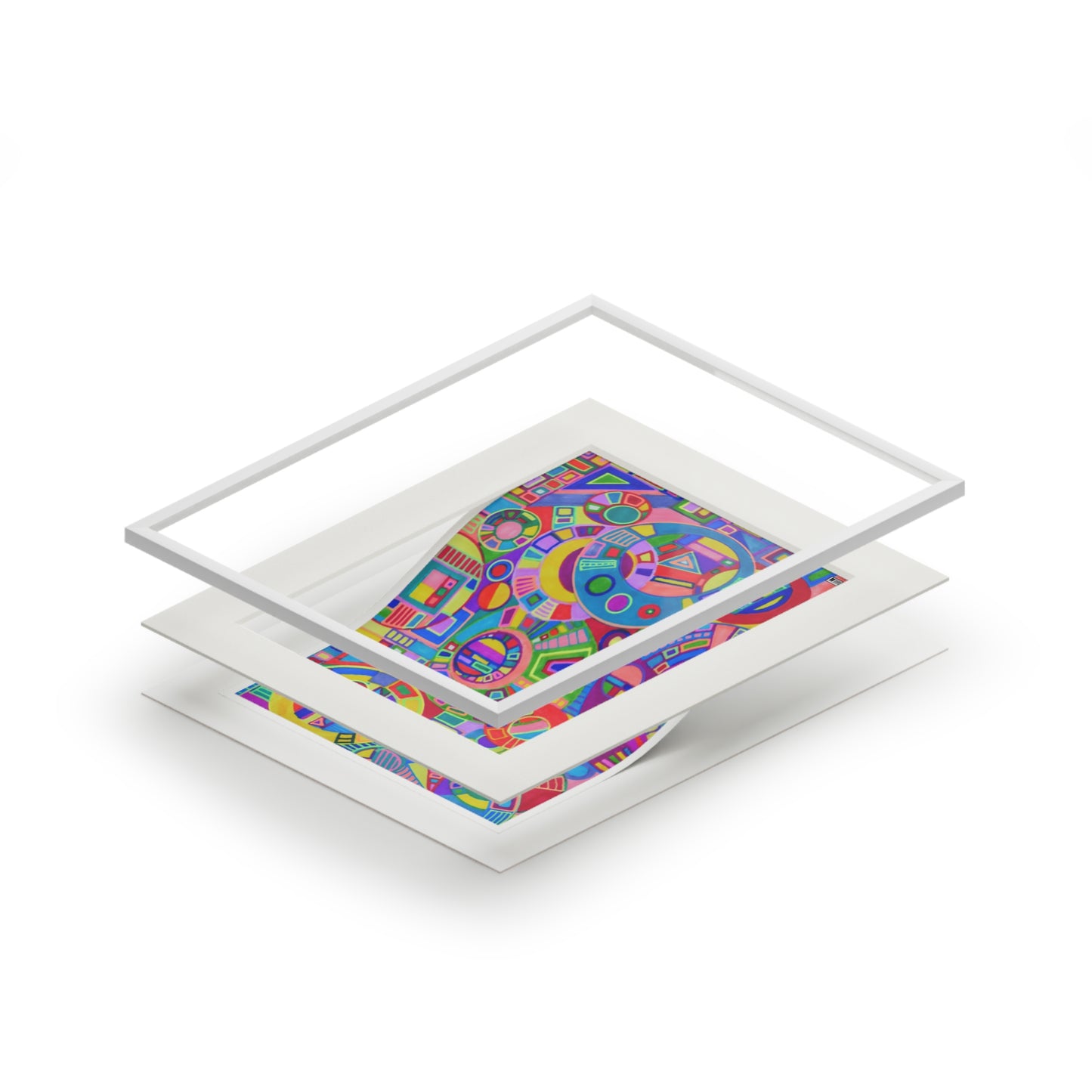 Fine Art Print (Cardboard Frame) No. 261 - Multicoloured Abstract