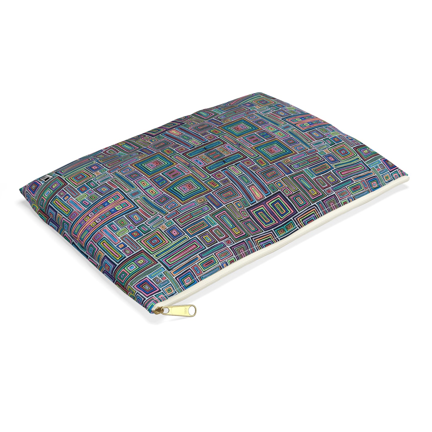 Make Up Bag - No. 253 - Rectangles on Black