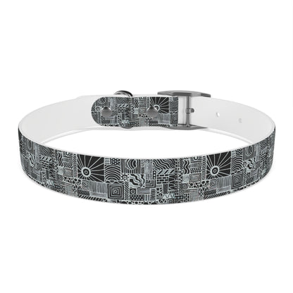 Dog Collar - No. 252 - Black & White Abstract