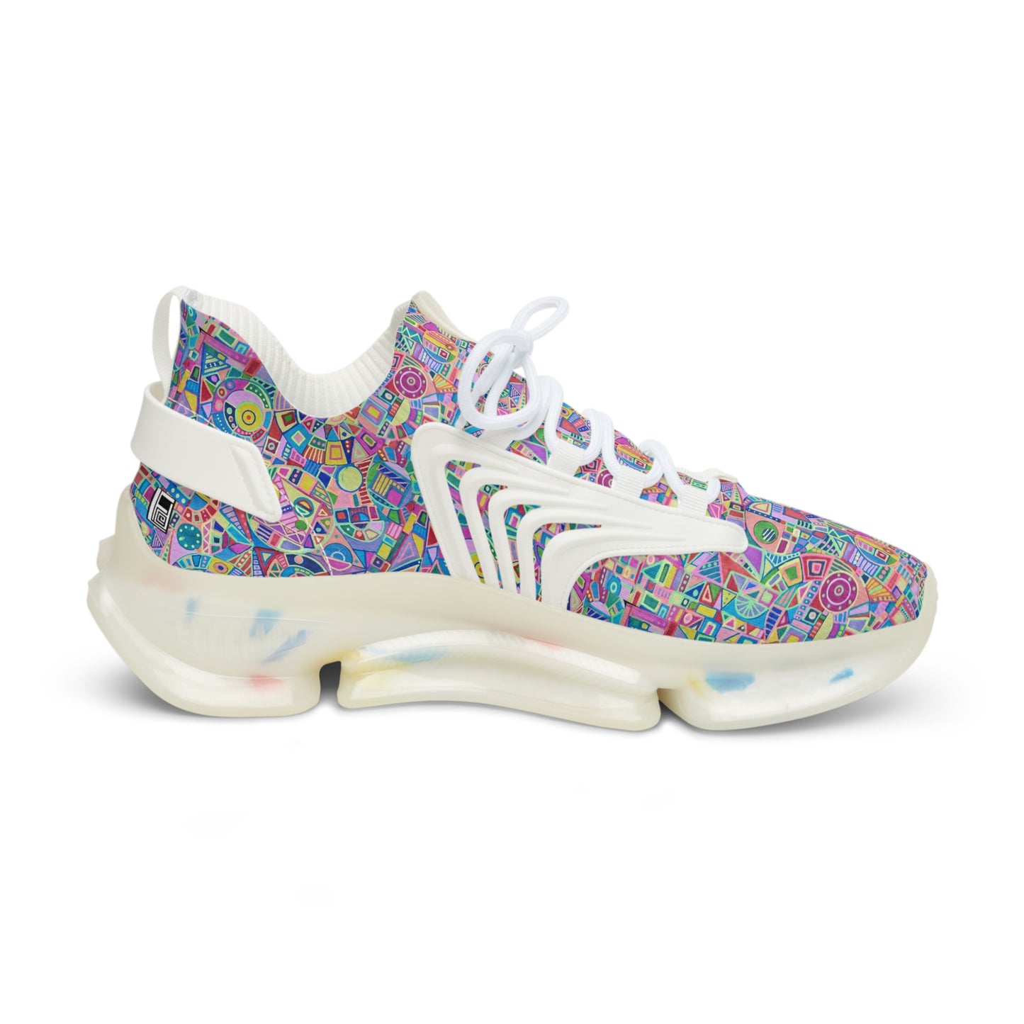 Men's Mesh Sneakers - No. 258 - Multicolour Abstract