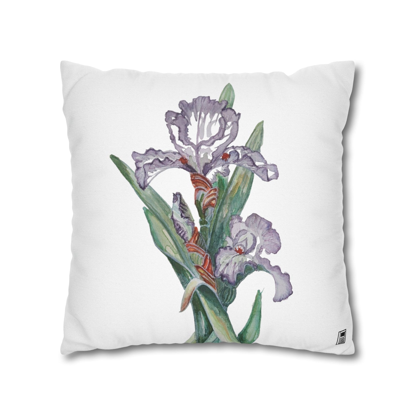 Cushion Pillow Case - No. 272 - Purple Orchid on White