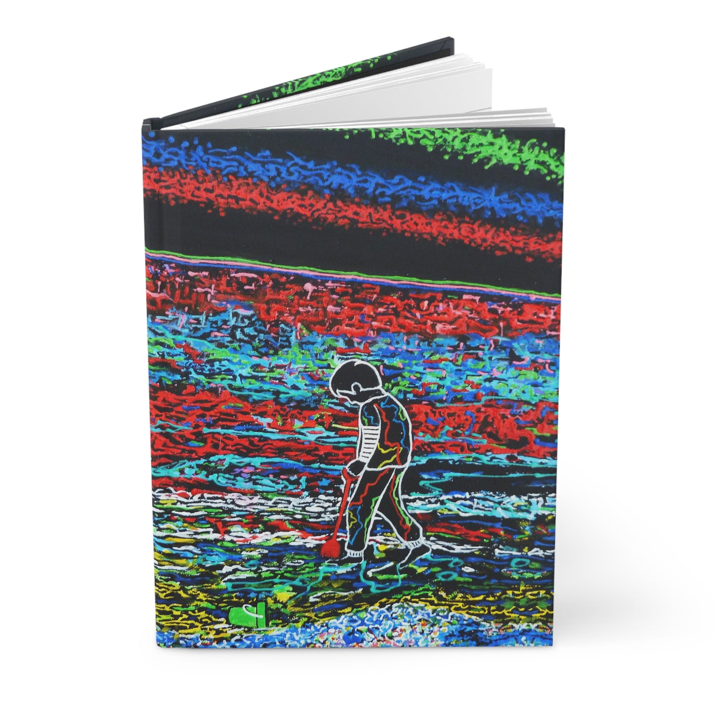 Hardcover Journal Matte (Lined) - No. 210 'Indigo Children' (K) - By Irish Artist Fiona de Lacy - Multicoloured