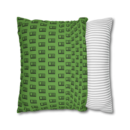 Cushion Pillow Case - No. 000GN - Black Logo on Green