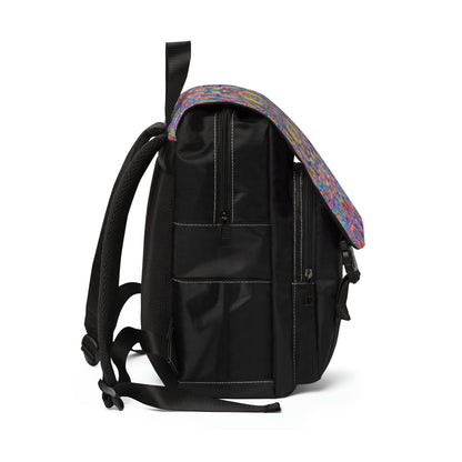 Casual Shoulder Backpack,  No. 260 A Multicoloured Abstract -  By Irish Artist Fiona de Lacy