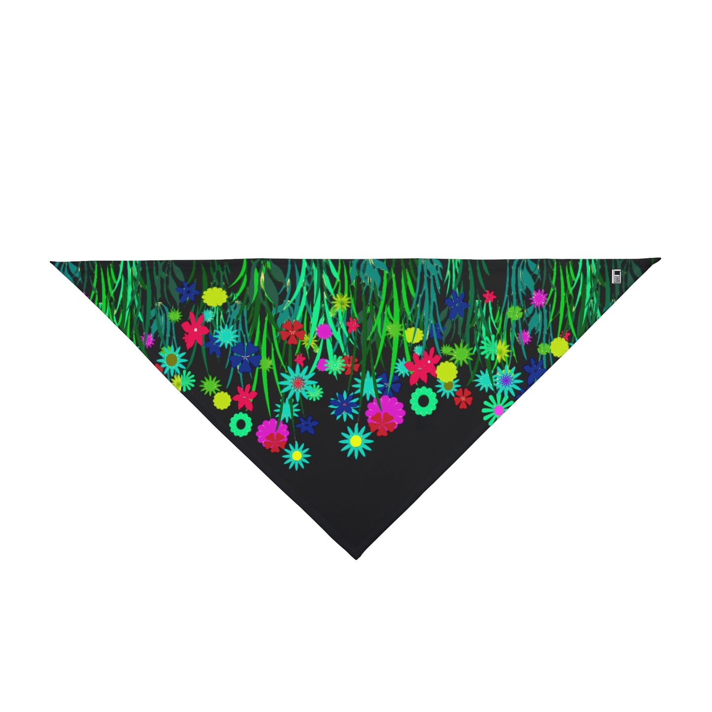 Pet Bandana - No. 301 BK - Flowers